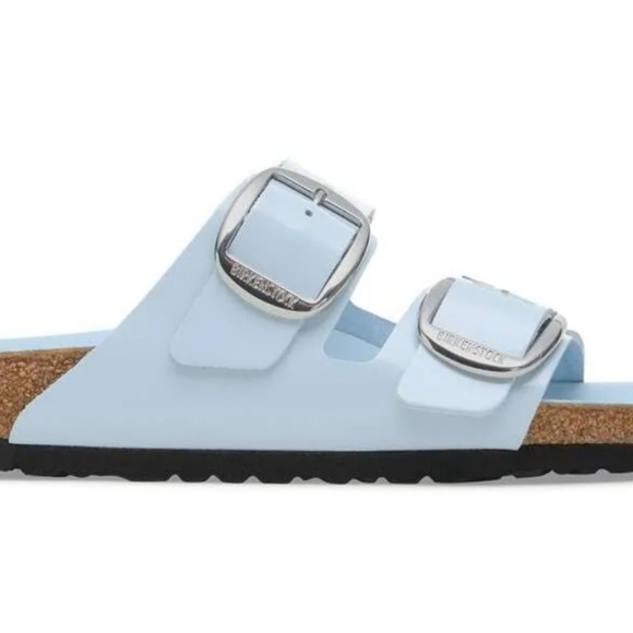 Size 5-5.5 🆕️ Birkenstock Women's Arizona Big Buckle Natural Leather Baby Blue - Picture 7 of 12